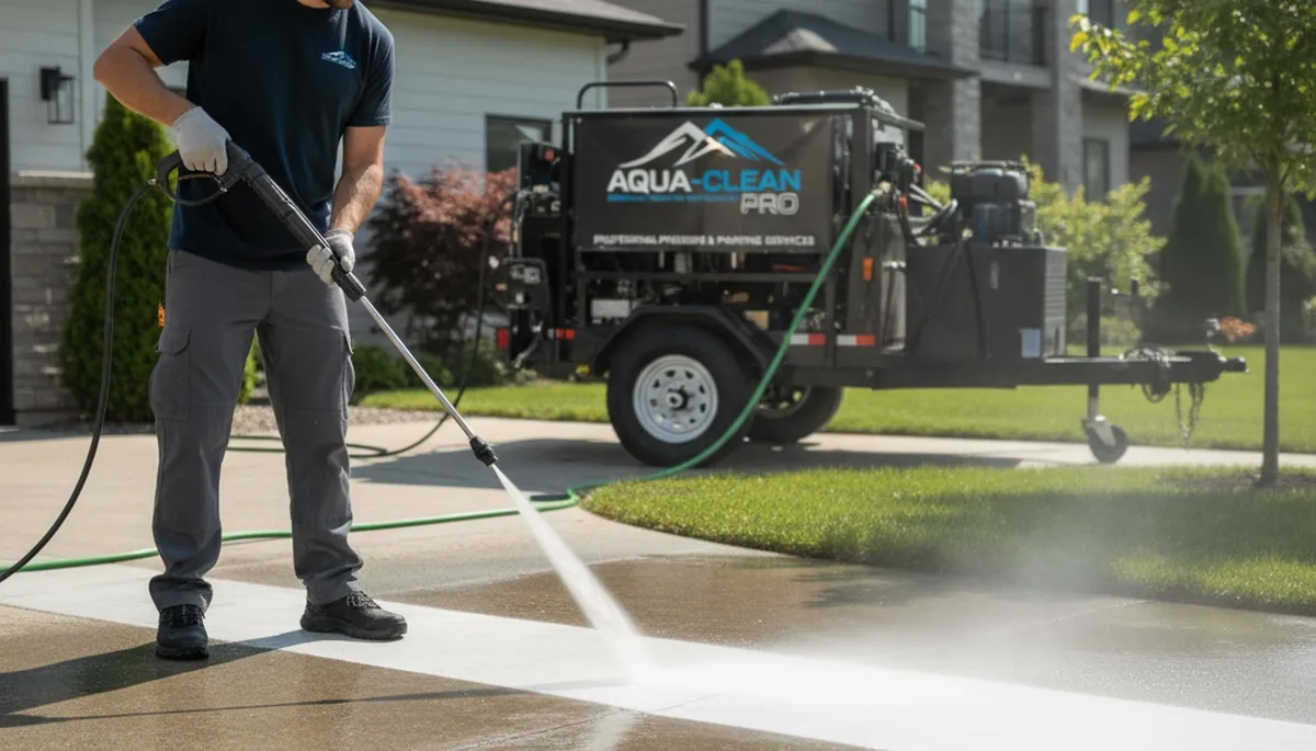 Concrete pressure cleaning in San Antonio, TX for driveways, patios, and walkways