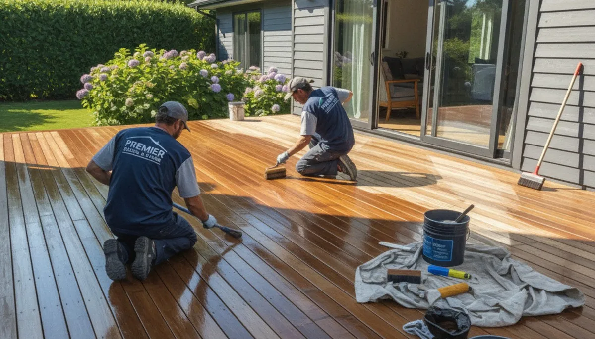 Deck painting in San Antonio, TX by San Antonio Paint Pros for durable outdoor wood protection