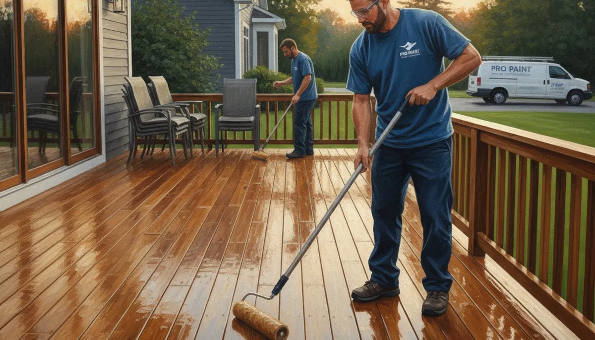 Deck sealing service in San Antonio, TX to protect wood decks from sun, humidity, and storms