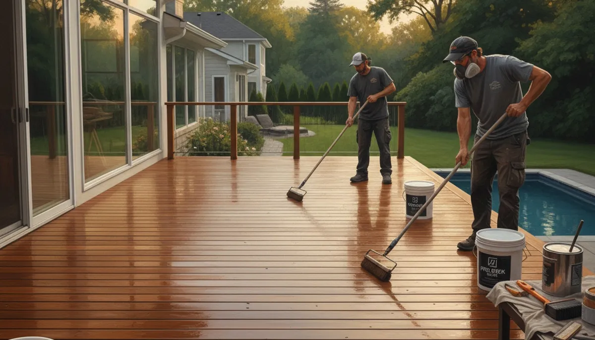 Deck staining in San Antonio, TX by San Antonio Paint Pros for durable wood protection