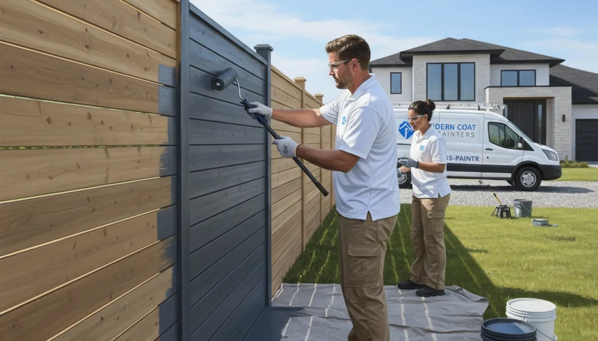 Fence painting in San Antonio, TX by San Antonio Paint Pros for weather protection and curb appeal