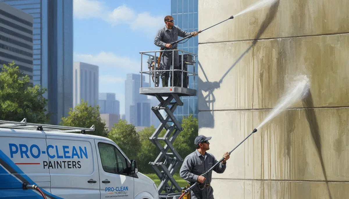 Professional pressure cleaning service in San Antonio, TX for residential and commercial exteriors
