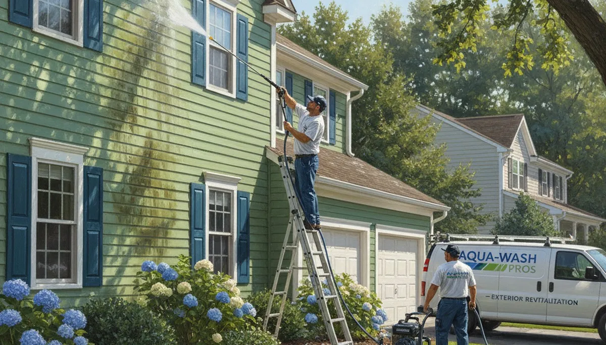 Vinyl siding pressure cleaning in San Antonio, TX removes mold, mildew, and grime from a home exterior