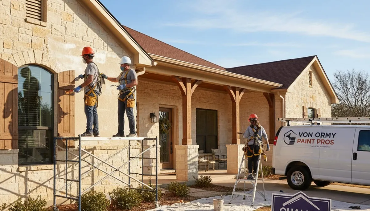 San Antonio, TX painting contractor team providing professional residential and commercial painting services