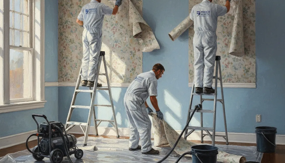Wallpaper removal service in San Antonio, TX for smooth, paint-ready walls